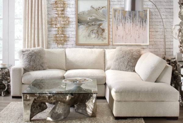 Living room interior decor in neutrals