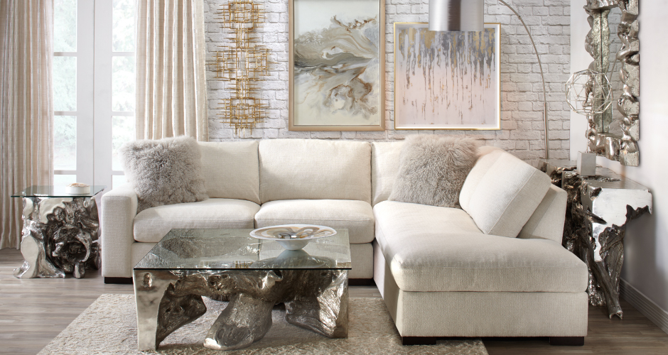 Living room interior decor in neutrals